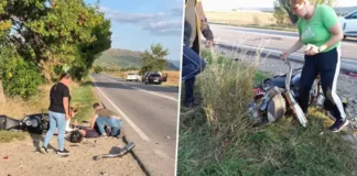 NEWS ALERT: (FOTO) Accident grav pe DN 12A Oneşti – Târgu Ocna, în Târgu Trotuș. Motociclist, leziune gravă după impactul cu un utilaj agricol