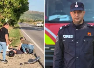 (FOTO) Pompier din Târgu Trotuș, erou în timpul liber: I-a salvat viața unui motociclist cu propria curea, după accidentul grav de pe DN12A, de lângă Onești