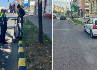 (FOTO) Poliția a ieșit să împartă sfaturi, dar a dat și zeci de amenzi în Bacău. Ce au pățit cei pe două roți
