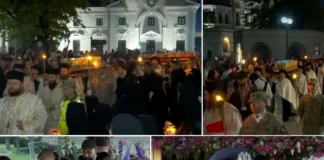 (FOTO) Coadă record de 5,5 kilometri la moaștele Sfintei Parascheva. Ce a pățit un bărbat care a încercat să sară rândul