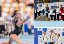 (FOTO) Performanță uriașă pentru gimnastica din Onești! Adelina Bădic a cucerit două medalii de aur, una de argint și una de bronz la Campionatul Național de la Lugoj