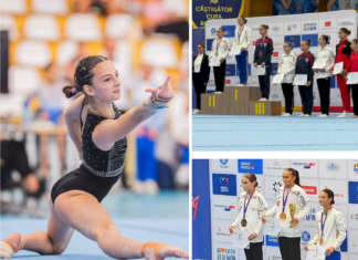 (FOTO) Performanță uriașă pentru gimnastica din Onești! Adelina Bădic a cucerit două medalii de aur, una de argint și una de bronz la Campionatul Național de la Lugoj