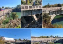 (FOTO) După dezastrul de la Ciobănuș, un alt pod extrem de important din județul Bacău se dezintegrează sub ochii șoferilor. Imagini de coșmar