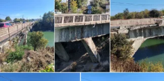(FOTO) După dezastrul de la Ciobănuș, un alt pod extrem de important din județul Bacău se dezintegrează sub ochii șoferilor. Imagini de coșmar