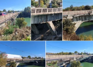 (FOTO) După dezastrul de la Ciobănuș, un alt pod extrem de important din județul Bacău se dezintegrează sub ochii șoferilor. Imagini de coșmar