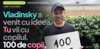 Vladinsky invită 100 de copii din Onești la pictură, într-un atelier gratuit organizat la Biblioteca „Radu Rosetti”