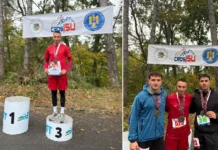 (FOTO) Pompier din Onești, pe podium la CrosISU: Soldatul Vlăduț Pricopi, dublu premiat pe Muntele Cozla