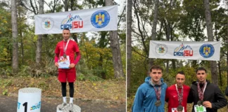 (FOTO) Pompier din Onești, pe podium la CrosISU: Soldatul Vlăduț Pricopi, dublu premiat pe Muntele Cozla