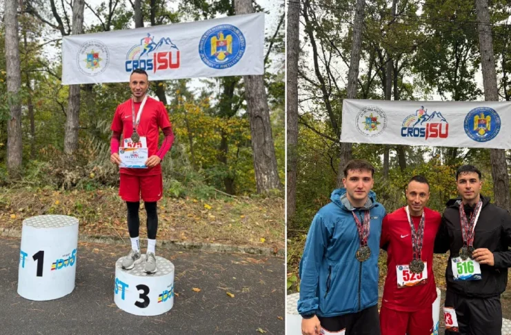 (FOTO) Pompier din Onești, pe podium la CrosISU: Soldatul Vlăduț Pricopi, dublu premiat pe Muntele Cozla