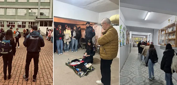(FOTO) Exercițiu de protecție civilă la Onești. Ce trebuie să conțină rucsacul de urgență în caz de atac aerian