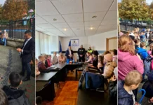 (FOTO) Peste 50 de elevi din Târgu Ocna, în vizită la polițiști, în Săptămâna „Școala Altfel”. Lecții despre cum pot fi prevenite violența și accidentele rutiere