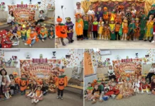 (FOTO) Festivalul toamnei a adus culoare și veselie la Grădinița „Magnolia” din Onești. Preșcolarii au celebrat frumusețea toamnei prin cântec, poezie și costume inedite