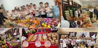 (FOTO) Tradiție și creativitate la Școala „Octavian Voicu” din Bacău. Târgul de Toamnă, la a treia ediție. Copiii au sărbătorit frumusețea toamnei