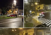(FOTO) Accident în centrul Oneștiului, lângă Biblioteca Municipală. Șoferul implicat, testat cu 0,96 mg/l alcool pur în aerul expirat