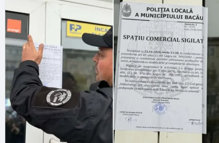 (FOTO) Vânzarea de tutun către minori se lasă cu sancțiuni în Bacău. Un magazin, închis 30 de zile după ce a vândut tutun unei fete de 14 ani