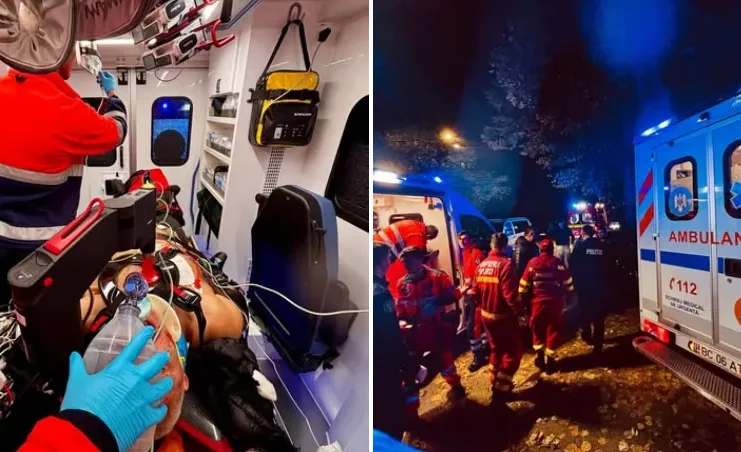 (FOTO) Intervenție contracronometru în Bacău: Medicii de la Ambulanță și SMURD au smuls din ghearele morții un bărbat căruia i s-a făcut rău după o ceartă pentru un loc de parcare