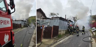 NEWS ALERT: (FOTO) Incendiu la o gospodărie din județul Bacău. Pompierii au intervenit de urgență