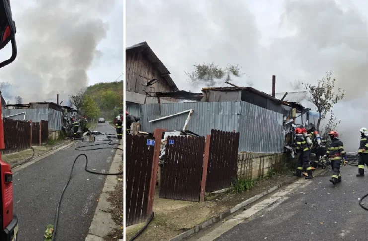 NEWS ALERT: (FOTO) Incendiu la o gospodărie din județul Bacău. Pompierii au intervenit de urgență