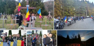 (FOTO/VIDEO) Manifestare de amploare în Dărmănești de Ziua Armatei Române. Ce s-a întâmplat la Cimitirul Internațional Valea Uzului