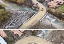 (VIDEO) Vești importante pentru șoferii din Bacău: drumul tehnologic de la Ciobănuș, de pe DN12A, ar putea fi deschis în curând. Podul prăbușit este dezafectat