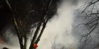 (VIDEO) Incendiu puternic în Ghimeș-Făget: Un grajd de 150 de metri pătrați a fost cuprins de flăcări