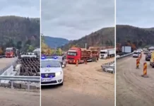 (VIDEO) Veste bună: Trafic reluat pe DN12A la Ciobănuș, pentru toate categoriile de vehicule. Ce se întâmplă cu podul definitiv și când va fi gata