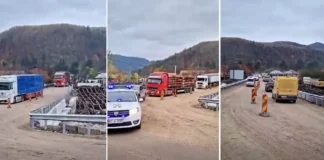 (VIDEO) Veste bună: Trafic reluat pe DN12A la Ciobănuș, pentru toate categoriile de vehicule. Ce se întâmplă cu podul definitiv și când va fi gata