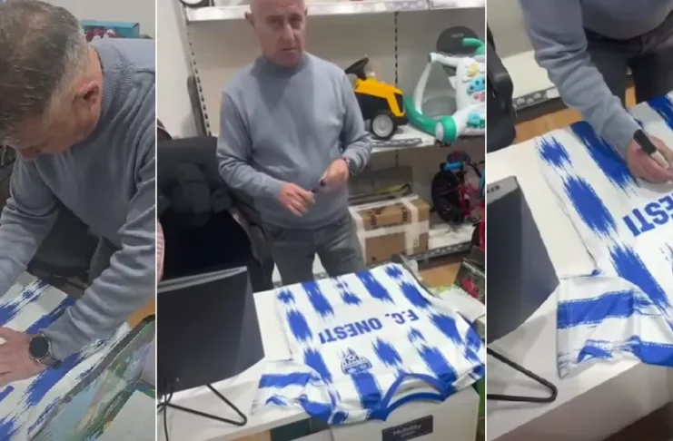 (VIDEO) Sărbătoare pe stadion: Legenda Ionel „Toto” Iriza dă lovitura de start la meciul FC Onești – Unirea Bacău