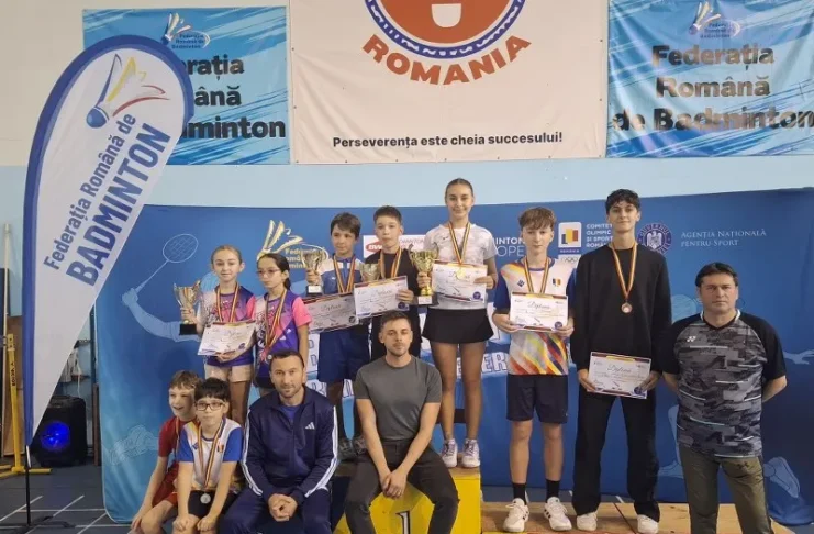 Ploaie de medalii pentru CSȘ Onești la Campionatul Național de Badminton: 10 podiumuri și 4 titluri de campioni naționali